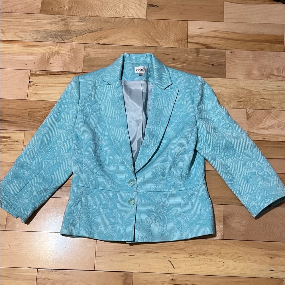 Cleo Light Blue Floral Blazer